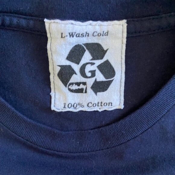 Navy Blue Nautical Anchor Short Sleeve Cotton Tee T Shirt Small - Picture 4 of 8